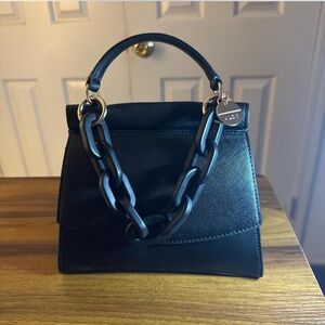 ALDO Black Handbag with Chain Detail